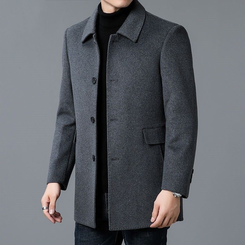 Muffler Men Wool - Casaco Masculino Branco de Lã Mesclada