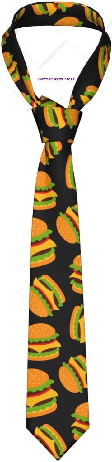 Skinny Tie Men - Gravata Masculina Fina Hamburger: Ótima para