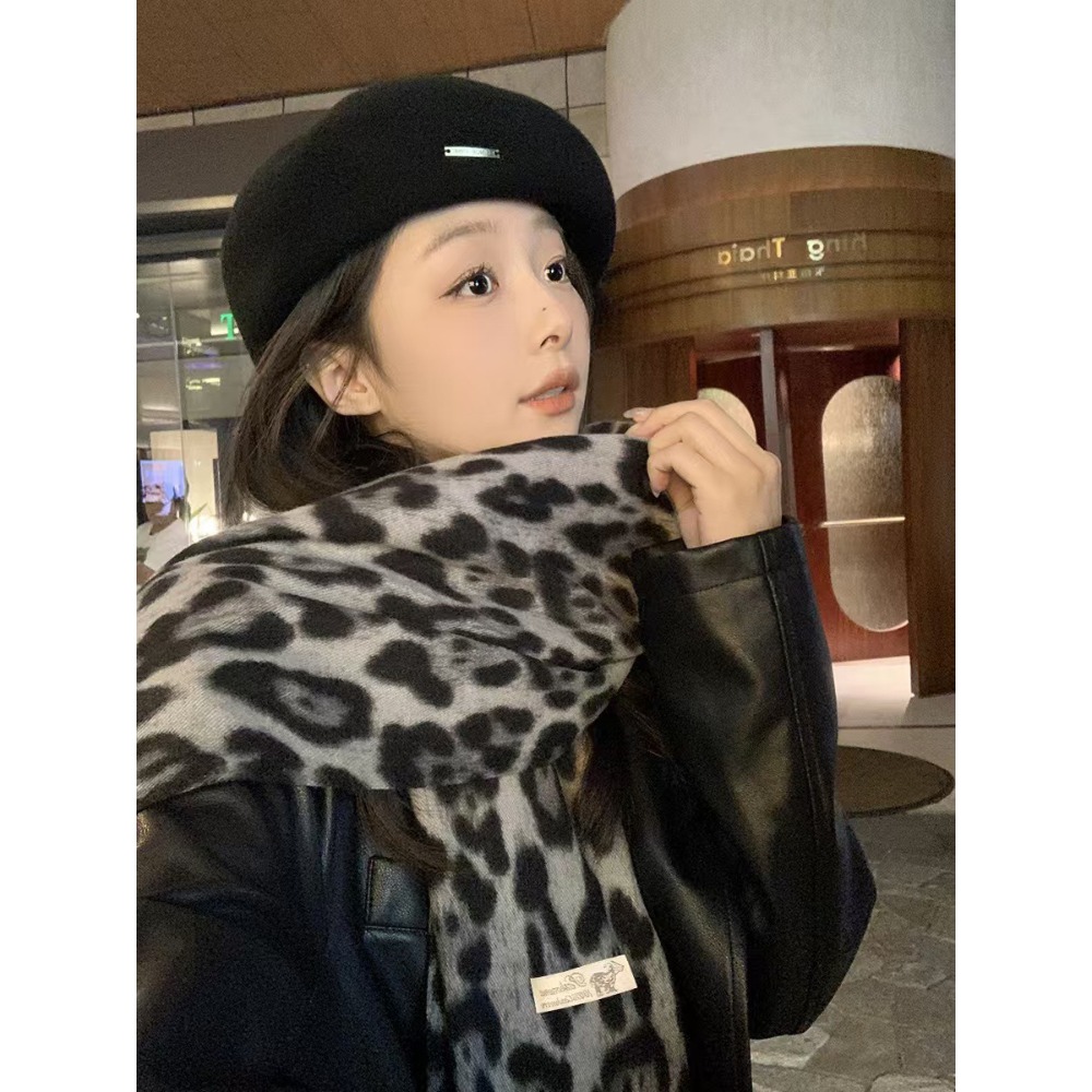 190*70cm design leopardo cache - Woven Scarf Blanket avaliação e preço