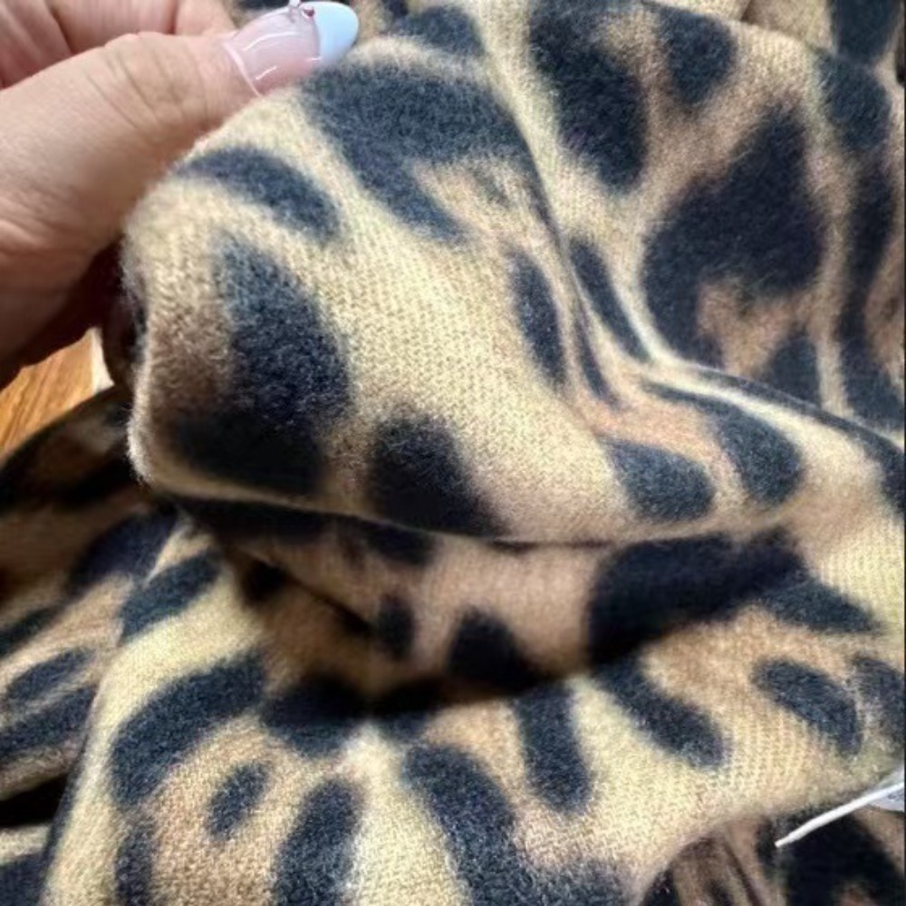 190*70cm design leopardo cache - Woven Scarf Blanket avaliação e preço