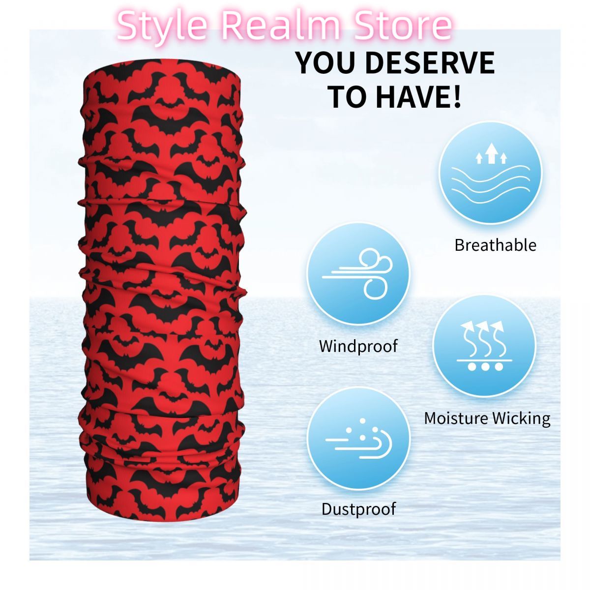 Gótico bruxa morcegos padrão b - Neck Warmer Tube avaliação e preço