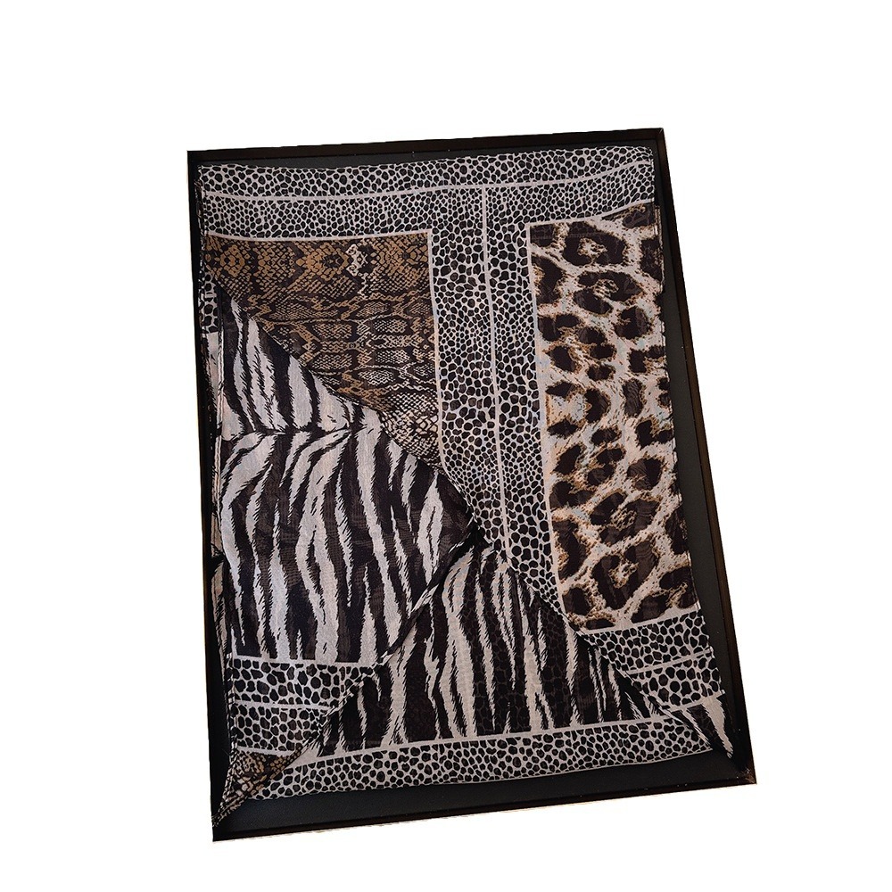 Leopardo pequeno longo lenço d - Silk Tie Striped avaliação e preço