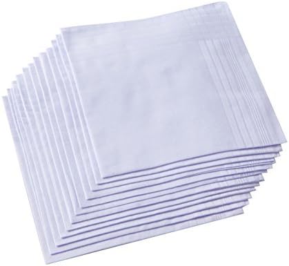 Lenço masculino branco puro 10 - Handkerchief Cotton Men avaliação e preço