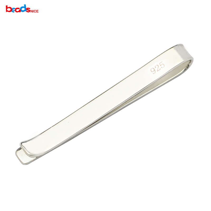 Beadsnice puro 925 prata ester - Tie Clip Silver avaliação e preço