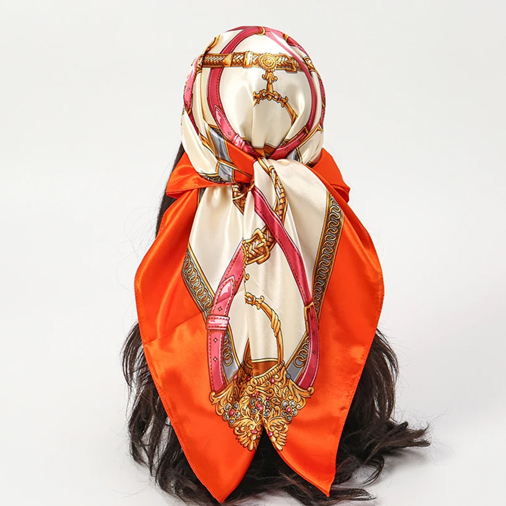 Lenços de Moda 90*90cm para Mu - Scarf Silk Square avaliação e preço