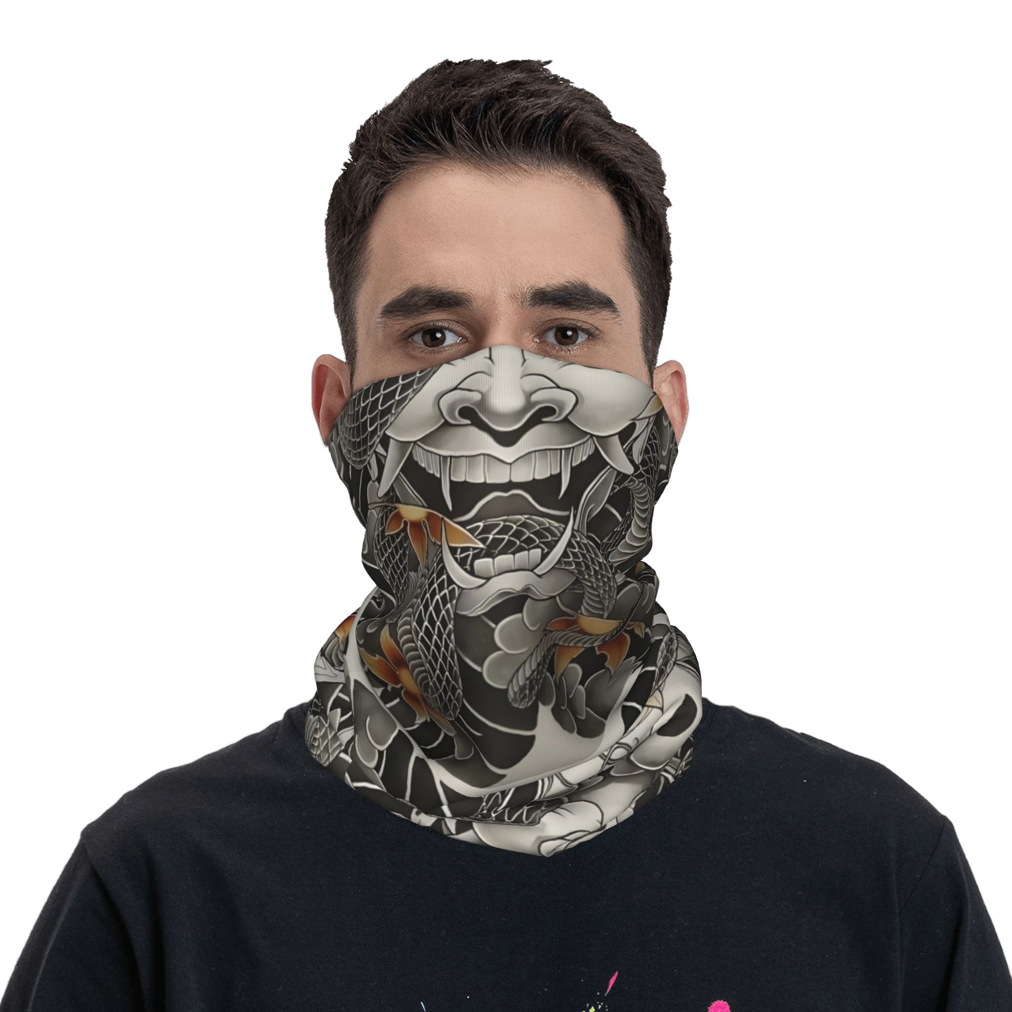 Personalizado samurai oni demô - Neck Warmer Tube avaliação e preço