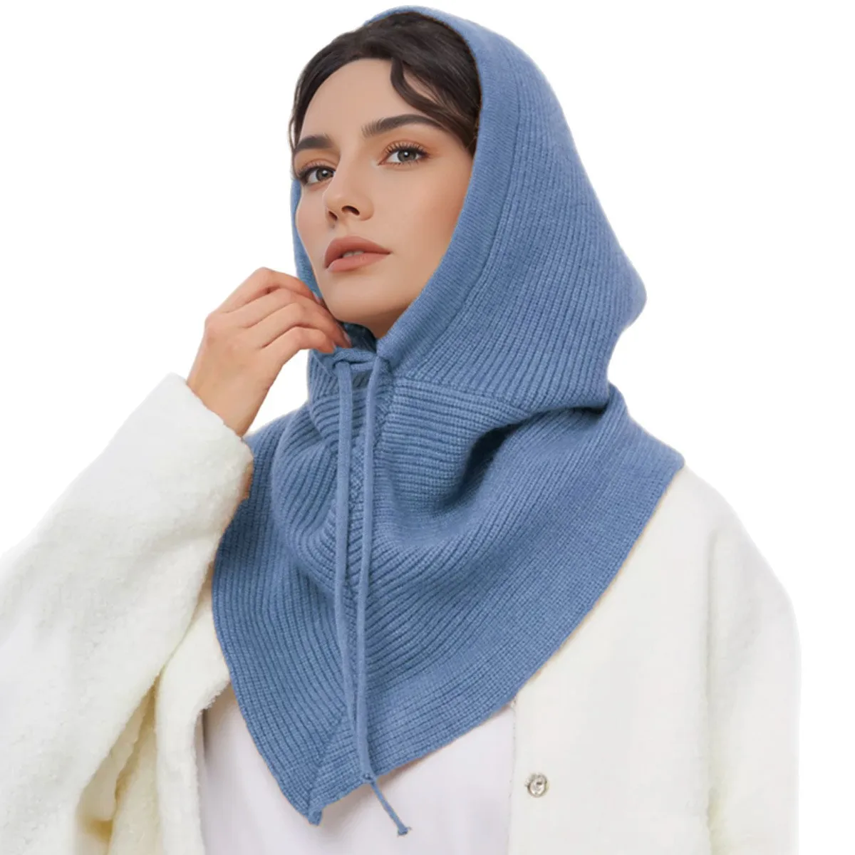 Gorro de Tricô Feminino com Ca - Infinity Scarf Knit avaliação e preço