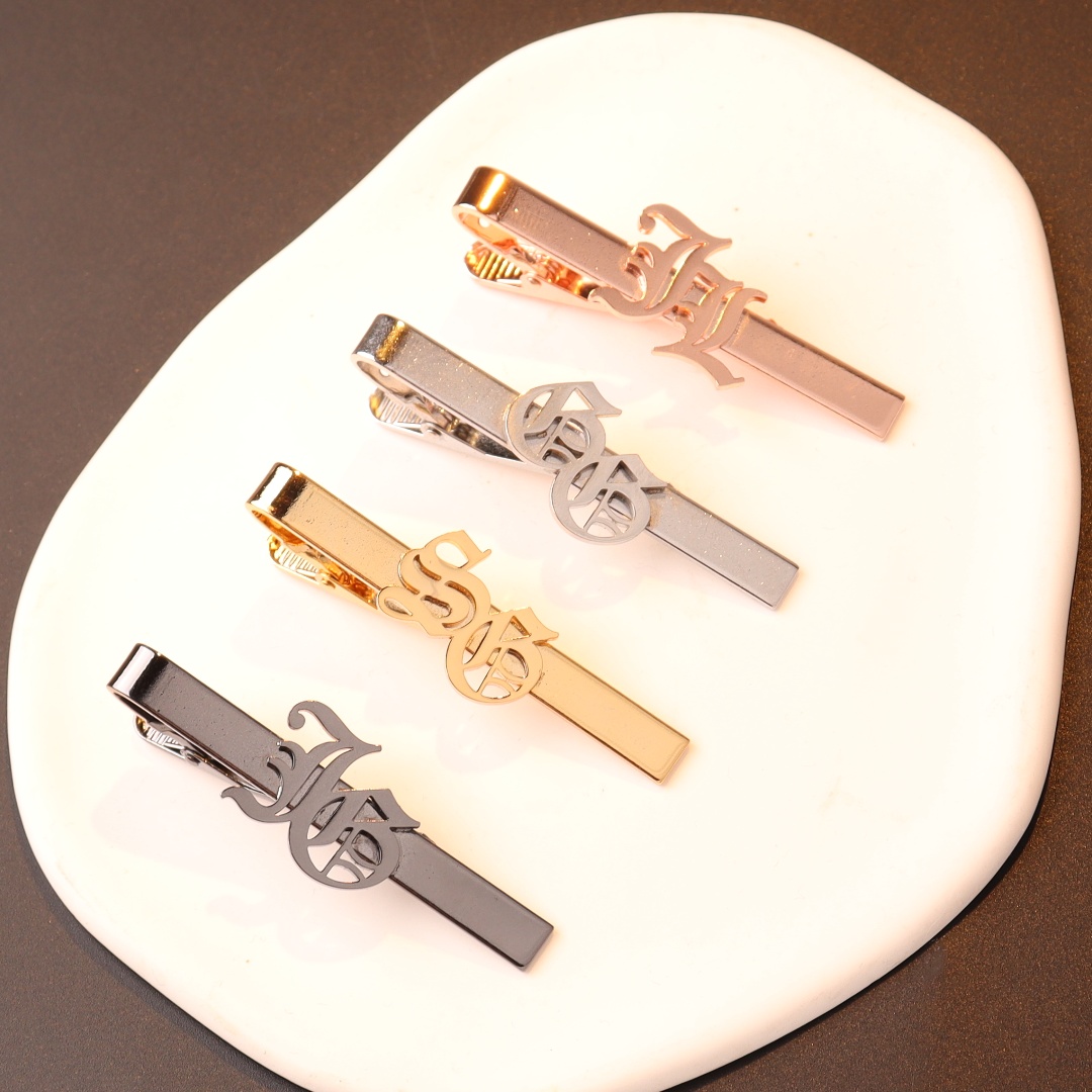 Clipe de gravata com iniciais  - Tie Clip Silver avaliação e preço