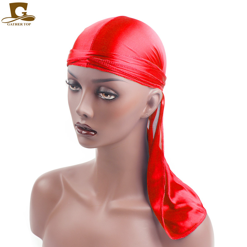 Durags de seda masculino banda - Bandana Doo Rag avaliação e preço