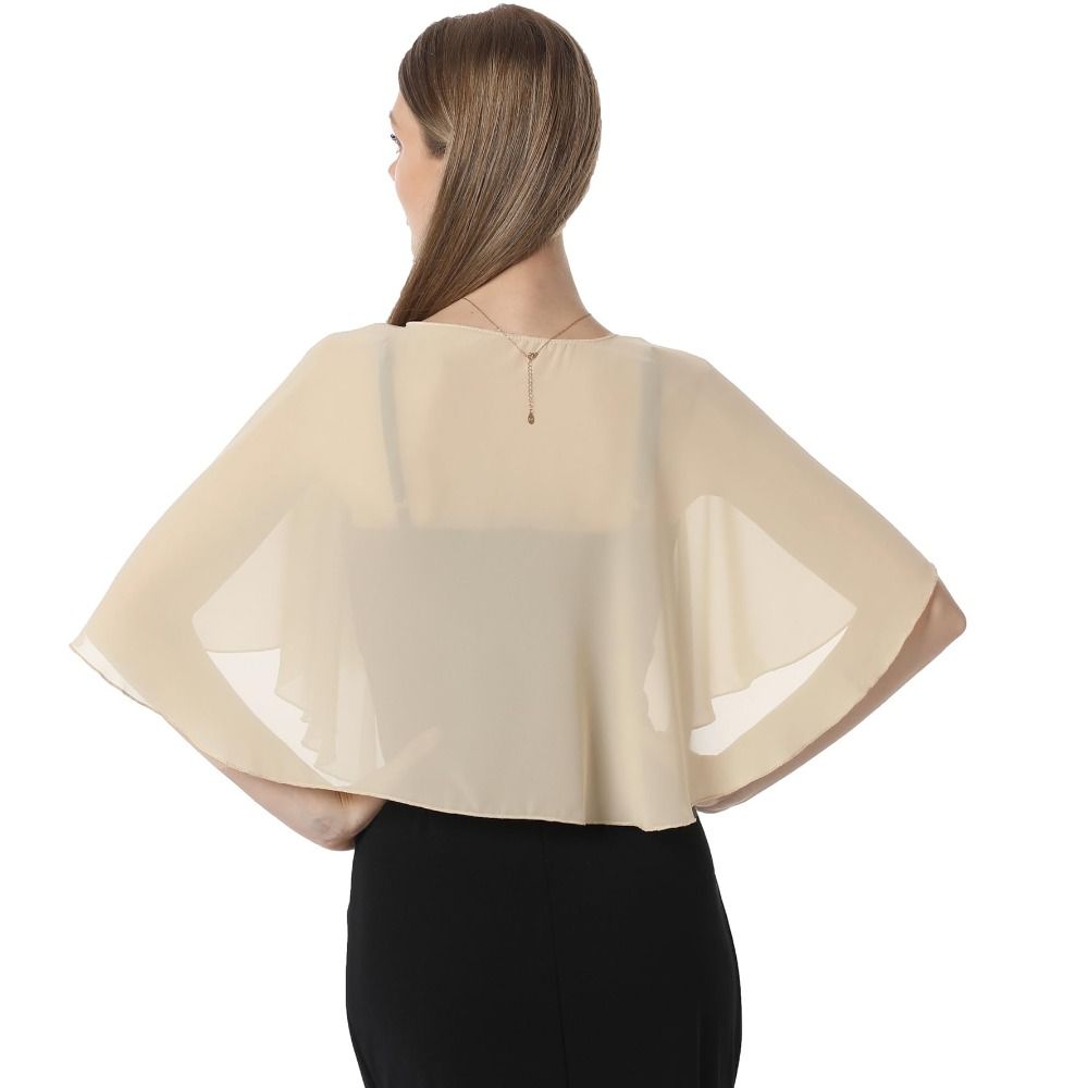 Capa de Chiffon Transparente V - Stole Wedding Shawl avaliação e preço