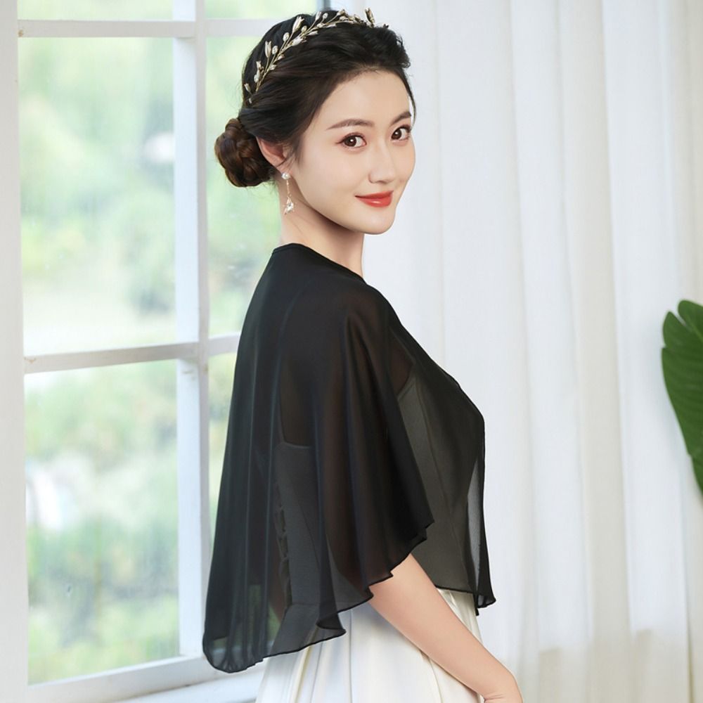 Capa de Chiffon Transparente V - Stole Wedding Shawl avaliação e preço