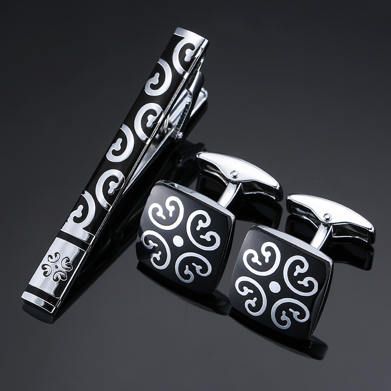 Abotoaduras de alta qualidade, - Tie Bar Set Gift avaliação e preço