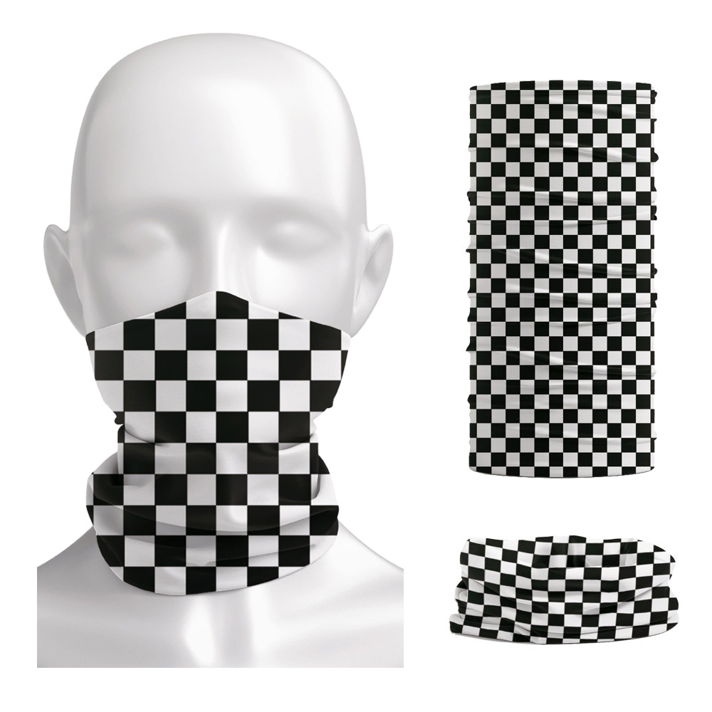 Xadrez ska impresso bandana pe - Neck Warmer Tube avaliação e preço