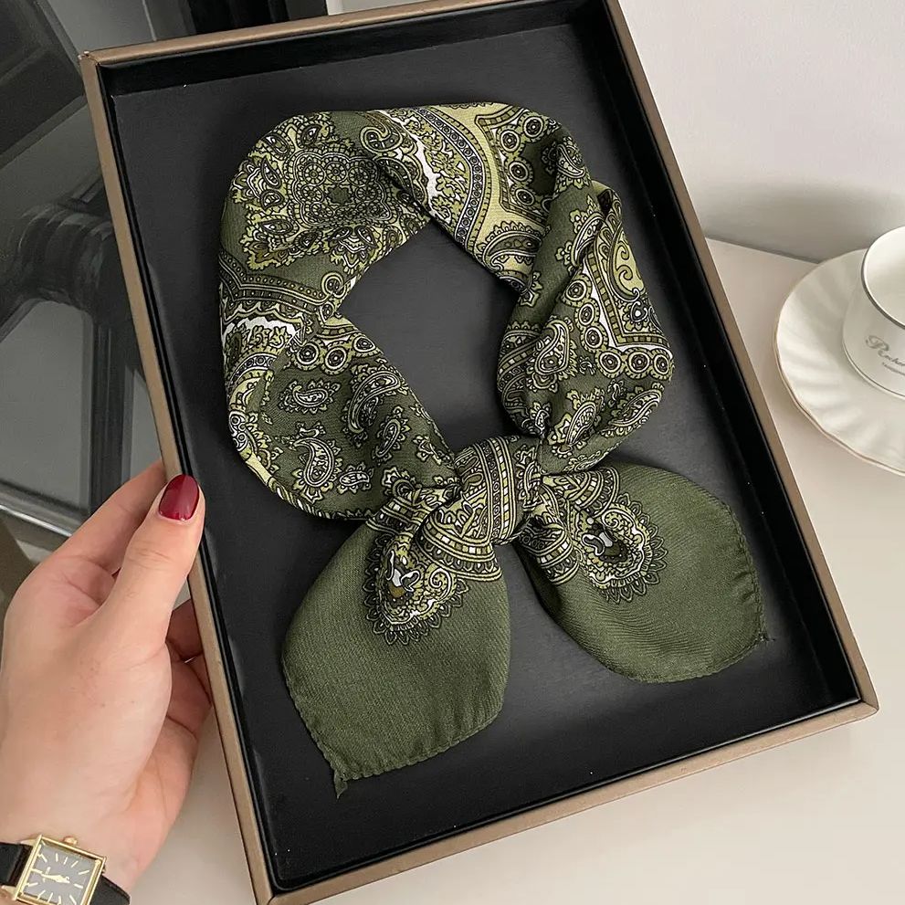 Nova moda 70x70cm cachecol fem - Bandana Cotton avaliação e preço